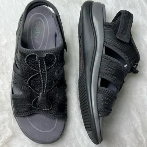 ORTHOFEET Orthopedic Maui 801 Sandal Comfort StretchKnit Adjustable Black 9 Wide
