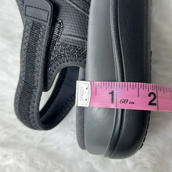 ORTHOFEET Orthopedic Maui 801 Sandal Comfort StretchKnit Adjustable Black 9 Wide