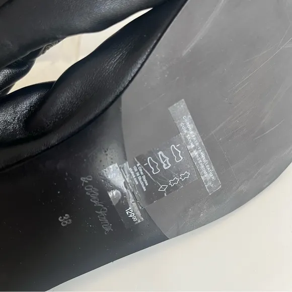 Other Stories New Gathered Leather Ballerina Flats Black size 7