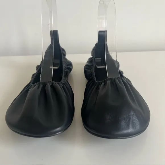 Other Stories New Gathered Leather Ballerina Flats Black size 7