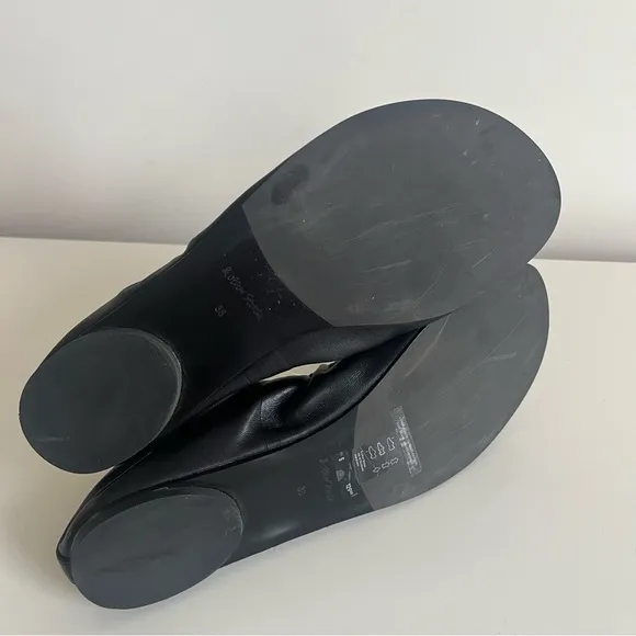 Other Stories New Gathered Leather Ballerina Flats Black size 7