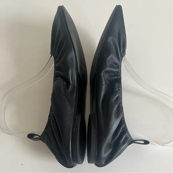 Other Stories New Gathered Leather Ballerina Flats Black size 7