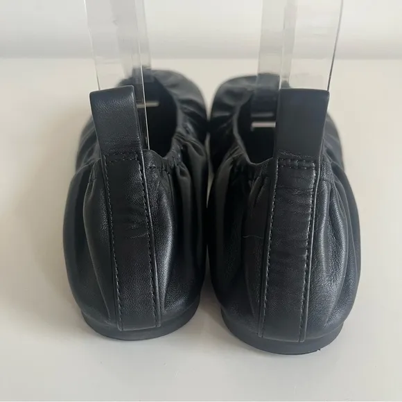Other Stories New Gathered Leather Ballerina Flats Black size 7