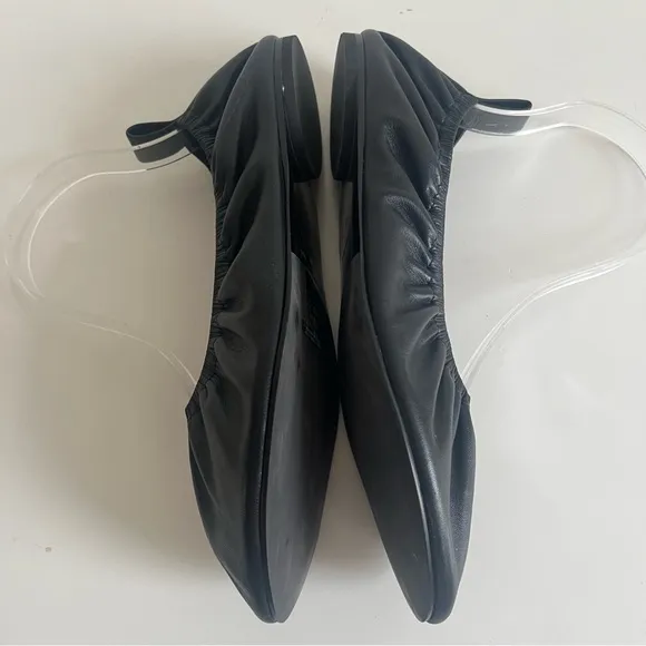 Other Stories New Gathered Leather Ballerina Flats Black size 7