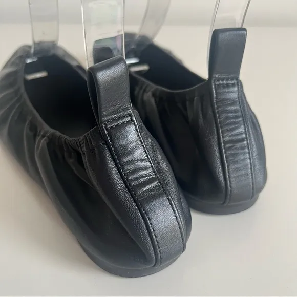 Other Stories New Gathered Leather Ballerina Flats Black size 7