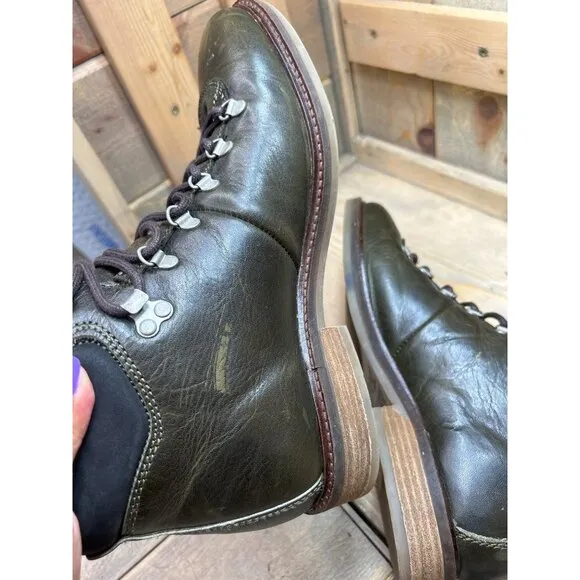 Pajar 1963 Mens US10-10.5 EU43 Olive Lace Up Boots Leather