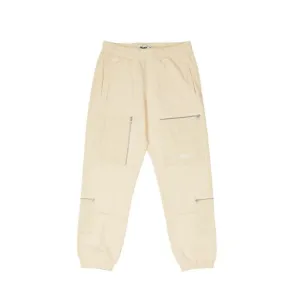 Palace Skateboards London Flight Pocket Joggers Men Large Cream Zip Athletic NWT