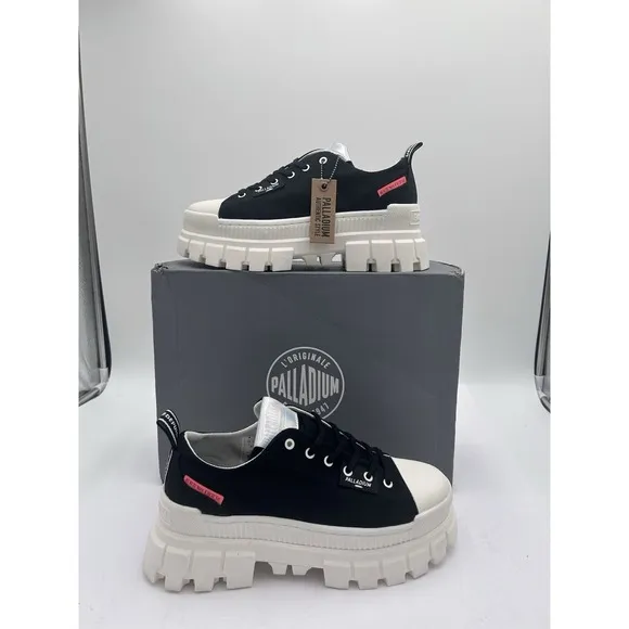 Palladium Women's Revolt LO TX Black  Size US 9M Platform Shoe 97243- 016-M  NIB