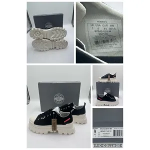 Palladium Women's Revolt LO TX Black  Size US 9M Platform Shoe 97243- 016-M  NIB