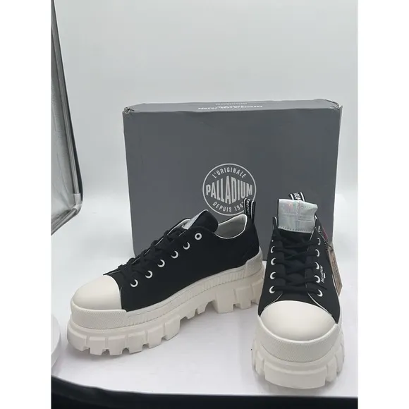 Palladium Women's Revolt LO TX Black  Size US 9M Platform Shoe 97243- 016-M  NIB