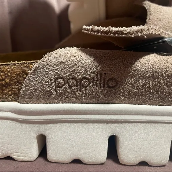 Papillio by Birkenstock Tan Loafers Slip-Ons with Comfort Sole