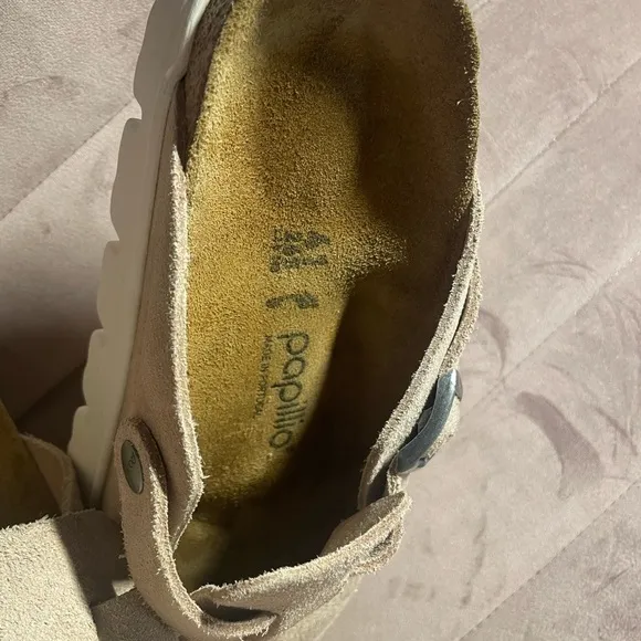 Papillio by Birkenstock Tan Loafers Slip-Ons with Comfort Sole