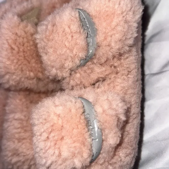 Papillio Sherling Fuzzy Pink Fleece Slippers Slides Sandals Birkens Birkenstocks