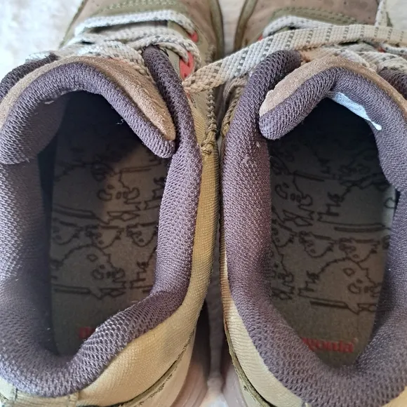 Patagonia Boaris Wildwood Trail Shoes Hiking Sneakers Olive Men's Size 10 EUC