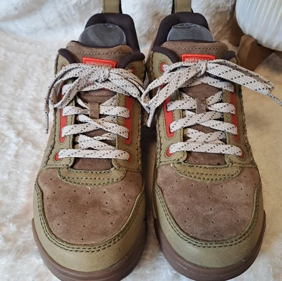 Patagonia Boaris Wildwood Trail Shoes Hiking Sneakers Olive Men's Size 10 EUC