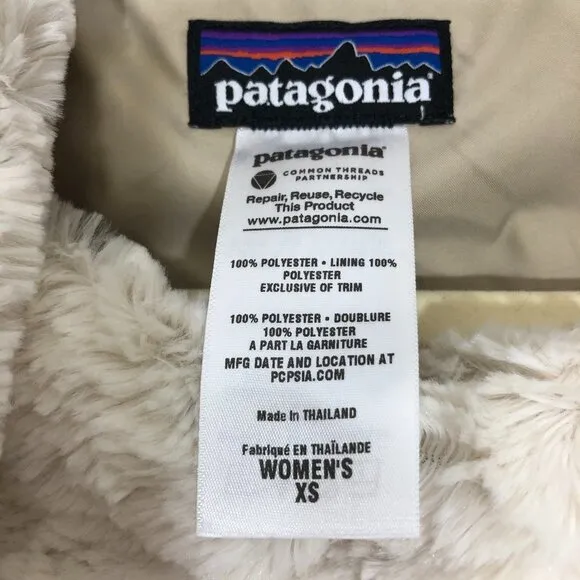 PATAGONIA Pelage Fleece Jacket Raw Linen EUC