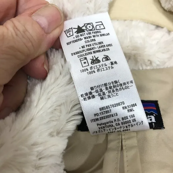PATAGONIA Pelage Fleece Jacket Raw Linen EUC