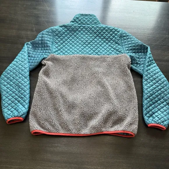 Patagonia Women’s Mixed Snap-T Fleece Pullover Teal Grey Size Small 50395 FA15