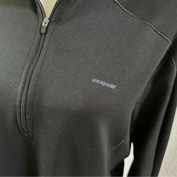 Patagonia capilene 3 midweight black zip neck shirt men’s Sz L