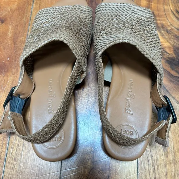 Paul Green Helena Slingback Flats Cuoio Sisal Woven Natural 9.5