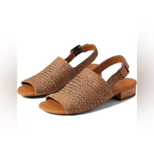 Paul Green Helena Slingback Flats Cuoio Sisal Woven Natural 9.5