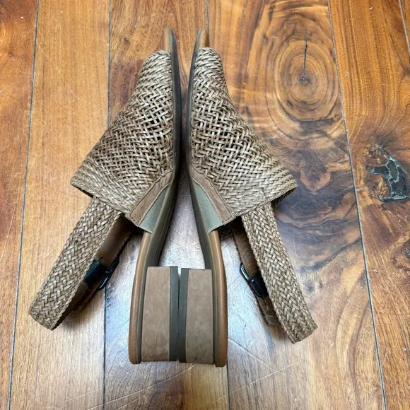 Paul Green Helena Slingback Flats Cuoio Sisal Woven Natural 9.5