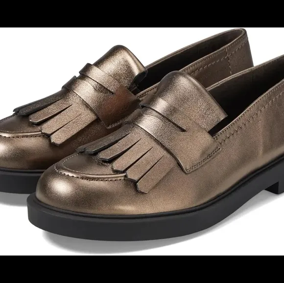 Paul Green Metallic Grunge Loafers Stacy Womens Size 8 US, 5.5 Austrian New