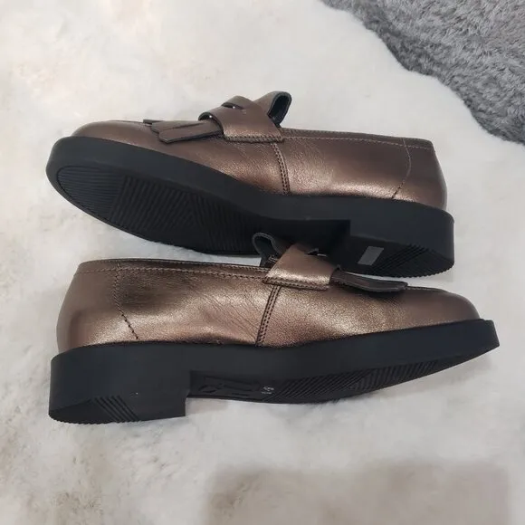 Paul Green Metallic Grunge Loafers Stacy Womens Size 8 US, 5.5 Austrian New