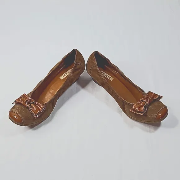 Paul Green Nola Wedge Brown Suede Square Toe Size 6.5