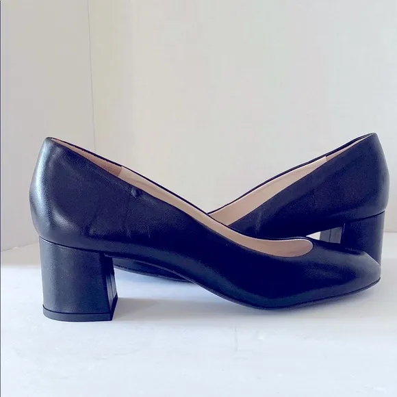 Paul Green Samona Pump Black Leather with Block Heel  Size 7