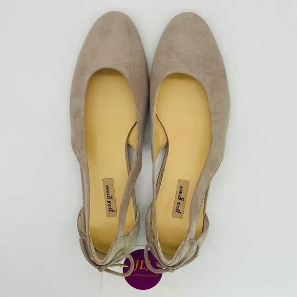 Paul Green Women's Maureen Rosewood Suede Slip On Ballet Flats Size 5.5 UK/ 8 US