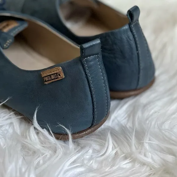 PIKOLINOS 41 10 Calabria Laser Cut Oxford Flats in Ocean Blue • Cutout Lace Up