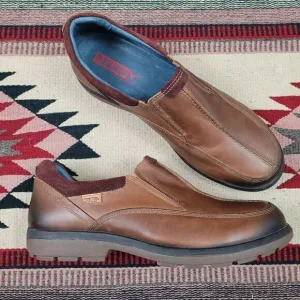 Pikolinos Bandajoz Brown Leather Slip On Loafers Moccasin Sz 46 US 12.5-13