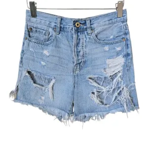 Pistola Devin Distressed High Waist Cutoff Denim Jean Shorts