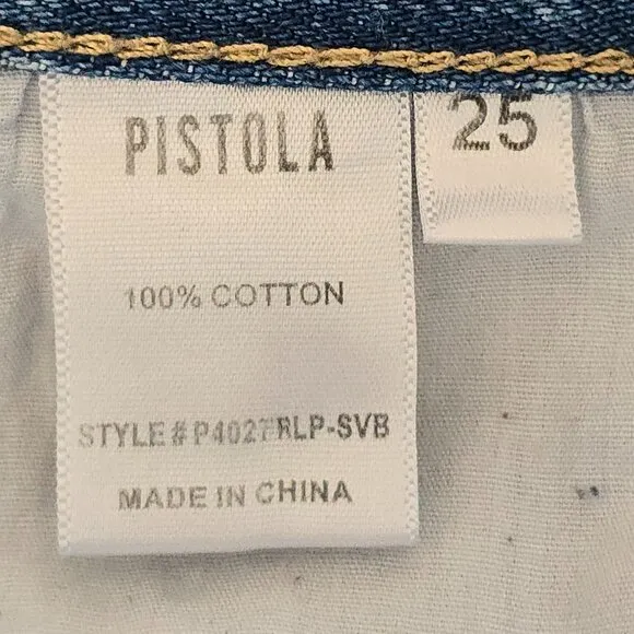 Pistola Devin Distressed High Waist Cutoff Denim Jean Shorts