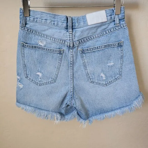 Pistola Devin Distressed High Waist Cutoff Denim Jean Shorts