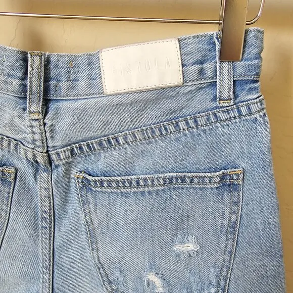 Pistola Devin Distressed High Waist Cutoff Denim Jean Shorts