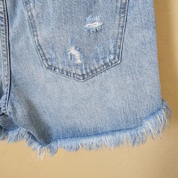 Pistola Devin Distressed High Waist Cutoff Denim Jean Shorts