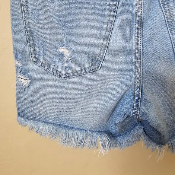 Pistola Devin Distressed High Waist Cutoff Denim Jean Shorts