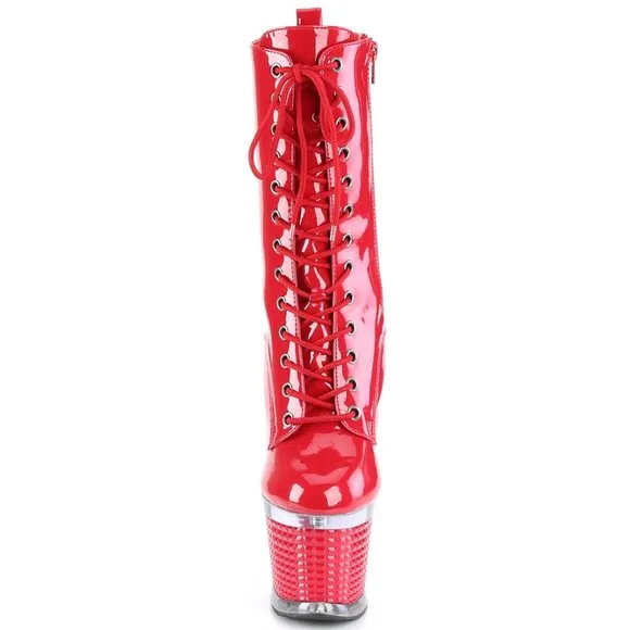 Platform High Heel Lace Up Ankle Boots