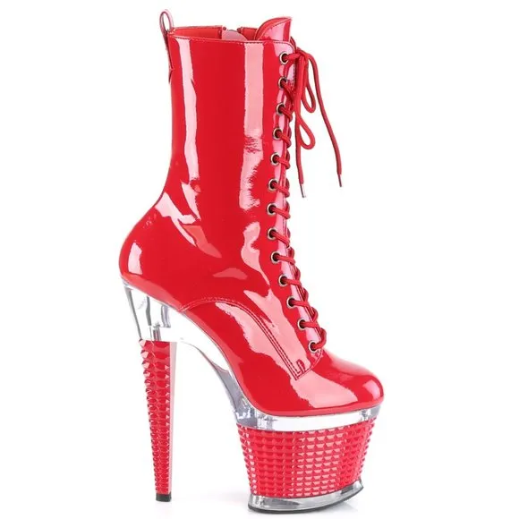 Platform High Heel Lace Up Ankle Boots
