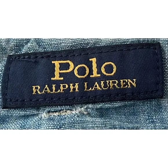 POLO RALPH LAUREN &quot;PAPERBAG&quot; JEANS, WOMENS, 32R, WIDE LEG, HIGH-RISE, BELT