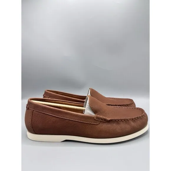 Polo Ralph Lauren Men's Merton Leather Venetian Loafers, Tan, Size 10 D