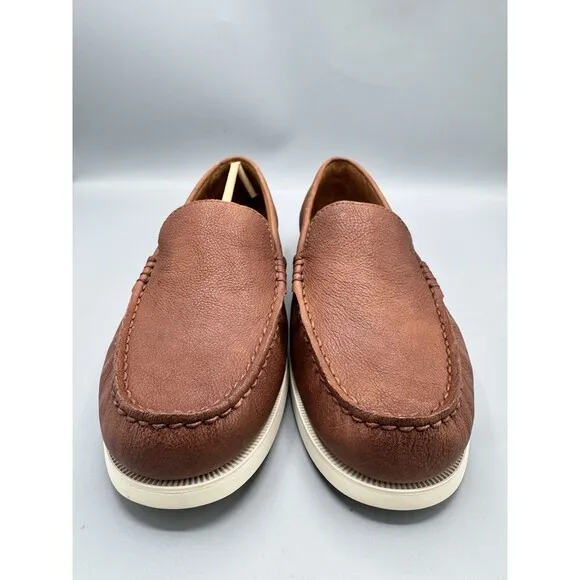 Polo Ralph Lauren Men's Merton Leather Venetian Loafers, Tan, Size 10 D