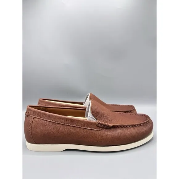 Polo Ralph Lauren Men's Merton Leather Venetian Loafers, Tan, Size 11 D
