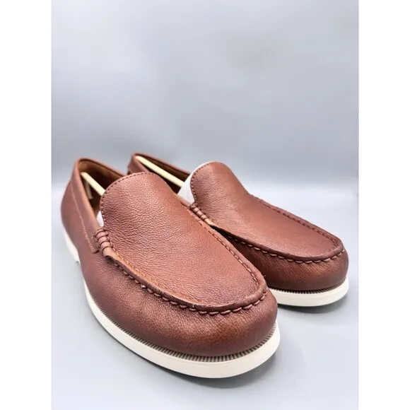 Polo Ralph Lauren Men's Merton Leather Venetian Loafers, Tan, Size 11 D