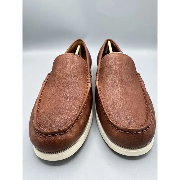 Polo Ralph Lauren Men's Merton Leather Venetian Loafers, Tan, Size 11.5 D