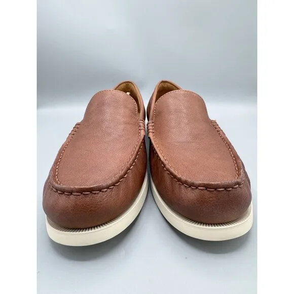 Polo Ralph Lauren Men's Merton Leather Venetian Loafers, Tan, Size 13 D