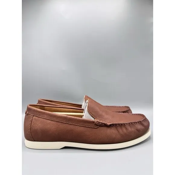 Polo Ralph Lauren Men's Merton Leather Venetian Loafers, Tan, Size 13 D