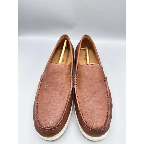 Polo Ralph Lauren Men's Merton Leather Venetian Loafers, Tan, Size 13 D
